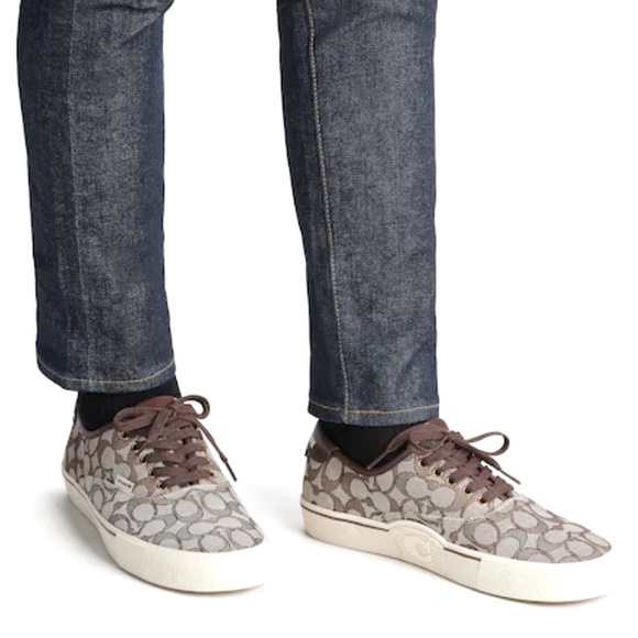 Coach Skate Lace Up Sneaker In Signature Jacquard - Picture 1 of 7